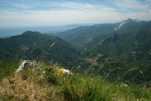 Vista dal Monte Matanna sulle Alpi Apuane, Stazzema